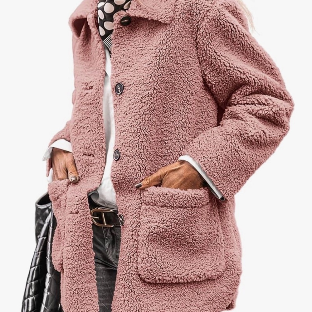 Cozy Mauve Teddy Jacket for Women
